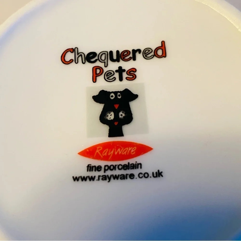 Chequered Pets Coffee Mug Dogs Design Fine Porcelain Rayware UK